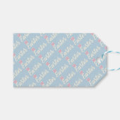 Light Blue “Easter” Script  Cadeaulabel (Voorkant (Horizontaal))