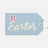 Light Blue “Easter” Script  Cadeaulabel (Voorkant (Horizontaal))