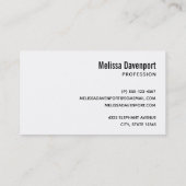 Light Blue Elephant op Dreamweaver Blue Waterverf Visitekaartje (Achterkant)