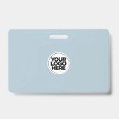 Light Blue Employee Business Foto Personeel ID Badge (Achterkant)