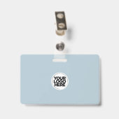 Light Blue Employee Business Foto Personeel ID Badge (Achterkant met clip)