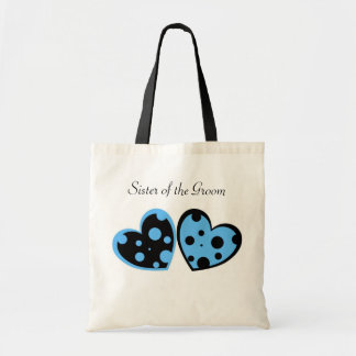 Light Blue en Black Hearts Bag Tote Bag