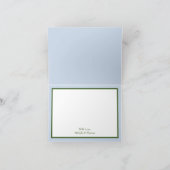 Light Blue en Bleke Pink Peony Roos Hartelijk dank Bedankkaart (Binnen)