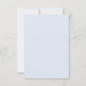 Light Blue en Blush Peony Magnolia Wedding RSVP Kaart (Achterkant)