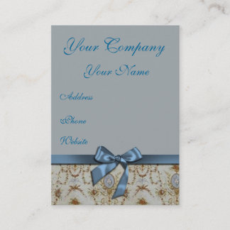 Light Blue en Cream Damask Visitekaartje