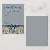 Light Blue en Cream Damask Visitekaartje (Voorkant / Achterkant)