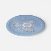 Light Blue en Silver Cinderella Princess Birthday Papieren Bordje (Gekanteld)