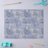 Light Blue en Silver Filigree ontkoppeling Tissuepapier (Craft)