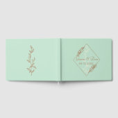 Light Blue en Tan Elegant Wedding Guest Book Gastenboek (Volledig)