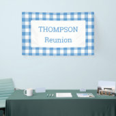 Light Blue en White Buffalo Check Reunion Party Spandoek (Beurs)