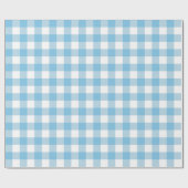Light Blue en White Check Plays |Groot patroon| Cadeaupapier (Vlak)
