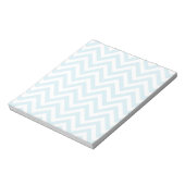 Light Blue en White Chevron Stripe Pattern Notitieblok (Linkerzijde)