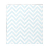 Light Blue en White Chevron Stripe Pattern Notitieblok (Voorkant)