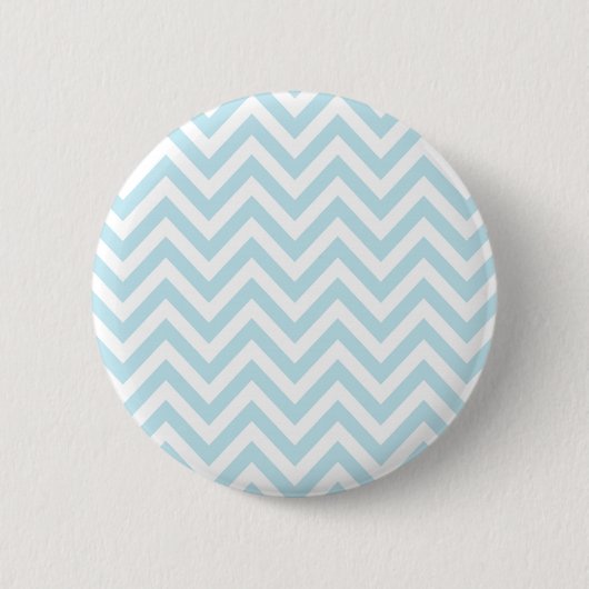 Light Blue en White Chevron Stripe Pattern Ronde Button 5,7 Cm (Voorkant)