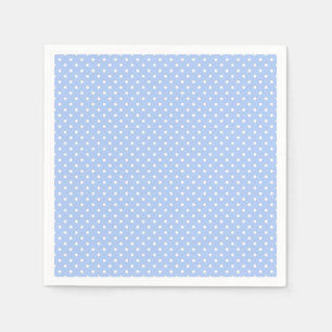 Light Blue en White Dot Napkins Servet