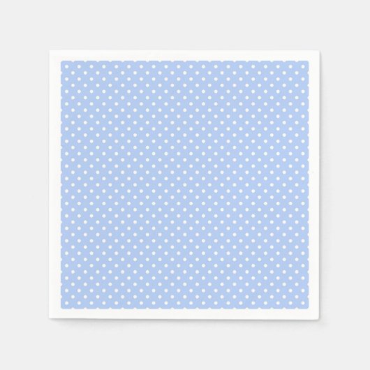 Light Blue en White Dot Napkins Servet (Voorkant)