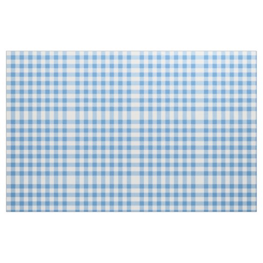 Light Blue en White Gingham Block Pattern Stof (Fat Quarter)