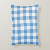 Light Blue en White Gingham Pattern Accent Kussen (Voorkant(Verticaal))
