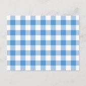 Light Blue en White Gingham Pattern Briefkaart (Voorkant)