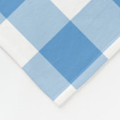 Light Blue en White Gingham Pattern Fleece Deken (Hoek)