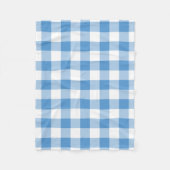 Light Blue en White Gingham Pattern Fleece Deken (Voorkant)
