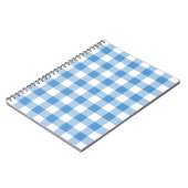 Light Blue en White Gingham Pattern Notitieboek (Linkerzijde)