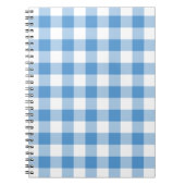 Light Blue en White Gingham Pattern Notitieboek (Voorkant)