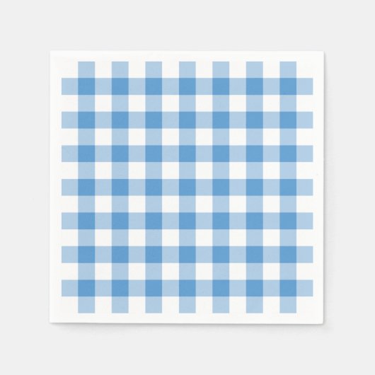 Light Blue en White Gingham Pattern Servet (Voorkant)