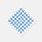 Light Blue en White Gingham Pattern Servet (Hoek)