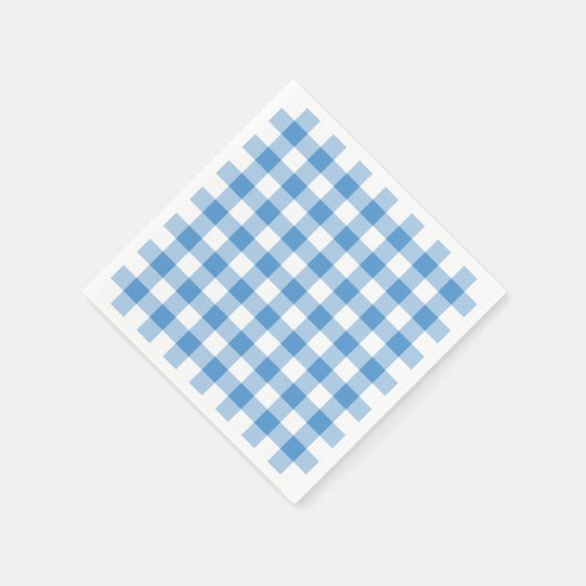 Light Blue en White Gingham Pattern Servet (Hoek)