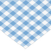 Light Blue en White Gingham Pattern Table Runner Korte Tafelloper (Hoek)
