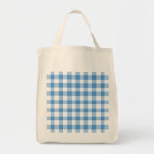 Light Blue en White Gingham Pattern Tote Bag (Voorkant)