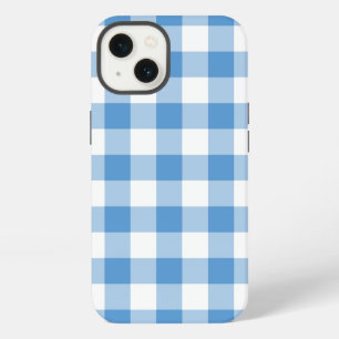 Light Blue en White Gingham Pset iPhone 13 Hoesje