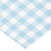 Light Blue en White Gingham Table Runner Korte Tafelloper (Hoek)