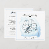 Light Blue en White Lily 30th Wedding Jubileum (Voorkant / Achterkant)