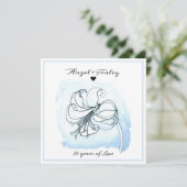 Light Blue en White Lily 30th Wedding Jubileum (Staand voorkant)