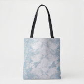 Light Blue en White Marble Pattern Tote Bag (Voorkant)