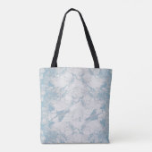 Light Blue en White Marble Pattern Tote Bag (Achterkant)