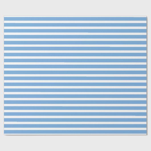 Light Blue en White Stripes Gift Cadeaupapier (Vlak)
