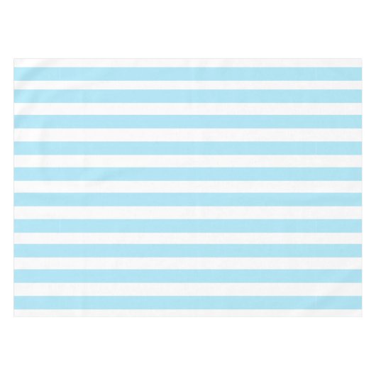 Light Blue en White Stripes Pattern Tafelkleed (Voorkant (Horizontaal))