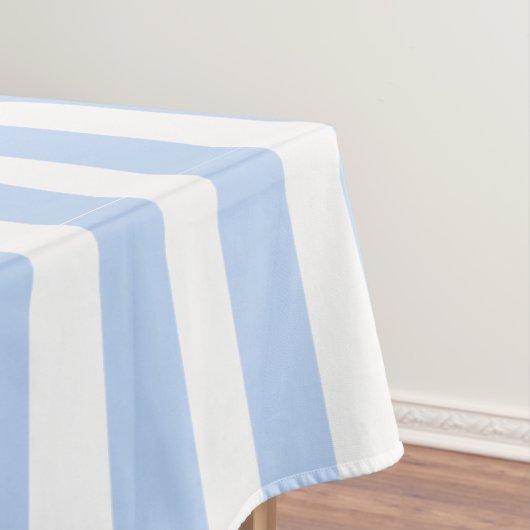 Light Blue en White Stripes Pattern Tafelkleed (Voorbeeld)