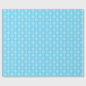 Light Blue en White Winter Snowflakes Pattern Cadeaupapier (Vlak)