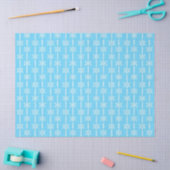 Light Blue en White Winter Snowflakes Pattern Tissuepapier (Craft)