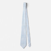 Light Blue Faux Linen Stropdas (Voorkant)