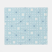 Light blue floral and geometric seamless backgroun fleece deken (Voorkant (Horizontaal))