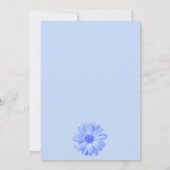 Light Blue Floral Elegant Engagement Party Kaart (Achterkant)