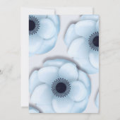 Light Blue Floral Flowers Weddenschap Kaart (Achterkant)