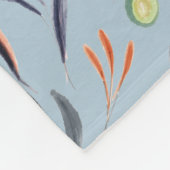Light Blue Floral-gepersonaliseerde MONOGRAM Fleece Deken (Hoek)
