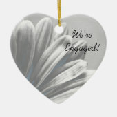 Light Blue Floral Highlight Verloving Keramisch Ornament (Voorkant)