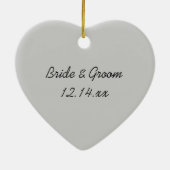 Light Blue Floral Highlight Verloving Keramisch Ornament (Achterkant)